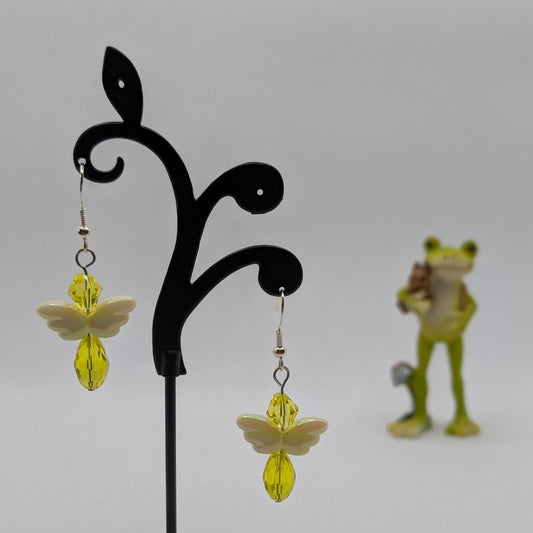 ✨Sunflit✨ | Yellow Acrylic-Wing Fairy Earrings