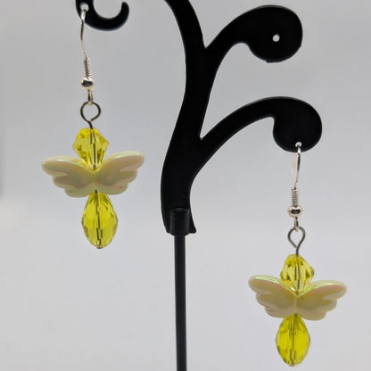 ✨Sunflit✨ | Yellow Acrylic-Wing Fairy Earrings
