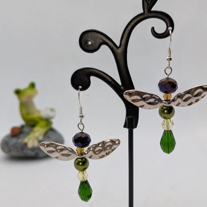 ✨The Spellforge Three✨| Hammered Wing Fairy Earrings