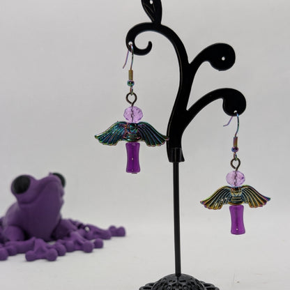 ✨Festivelle✨| XL Rainbow Fan-Wing Fairy Earrings