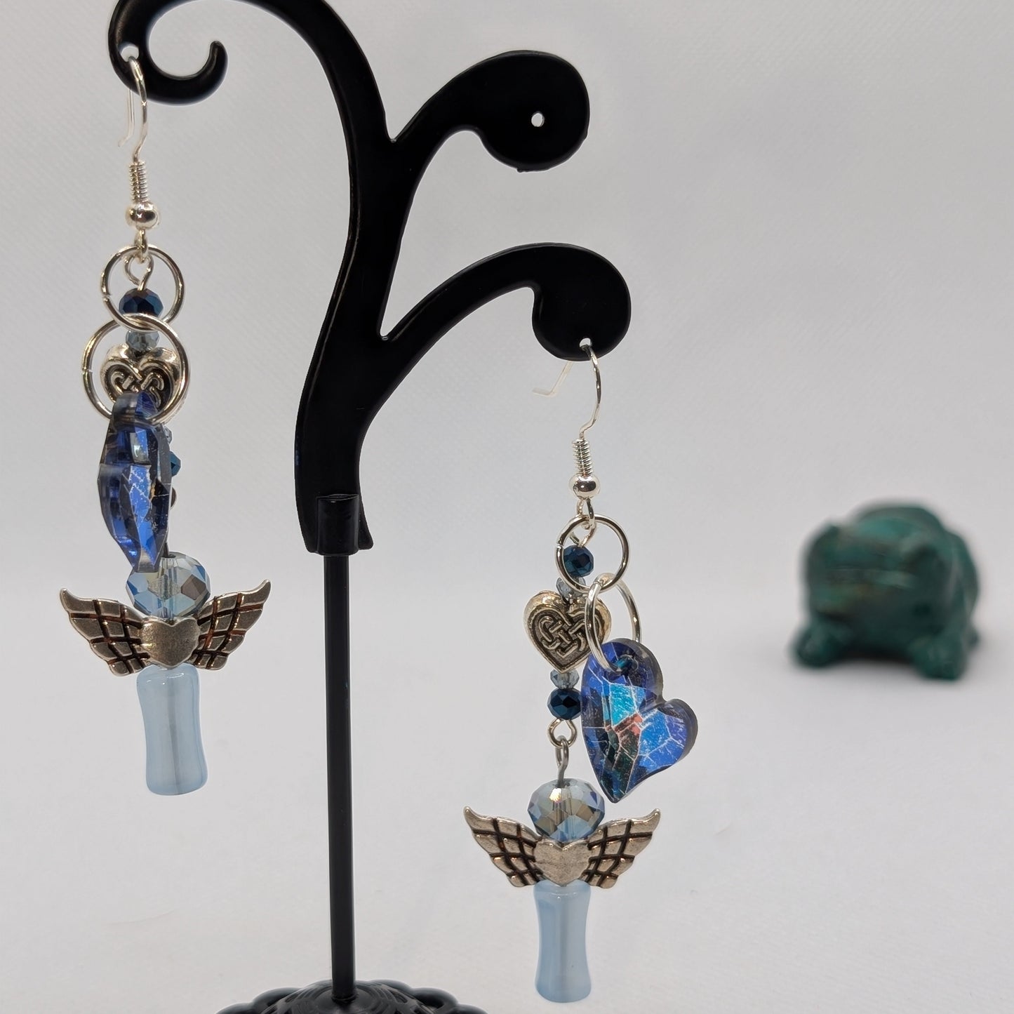 ✨Jewelheart✨| Crystal Heart Dangle Fairy Earrings