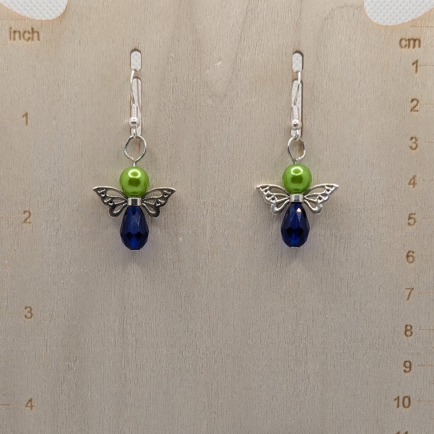 ✨Kaleidowings✨| Colorful Glass Fairy Earrings with Filigree Wings — Multiple Variations