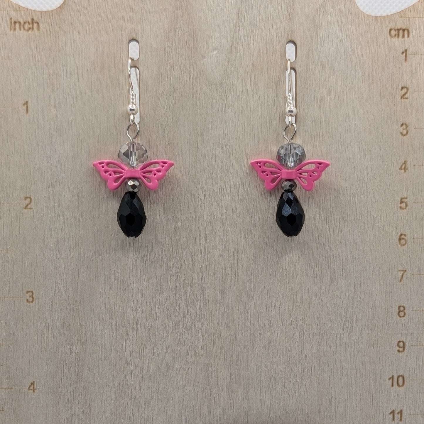 ✨Kaleidowings✨| Colorful Glass Fairy Earrings with Filigree Wings — Multiple Variations