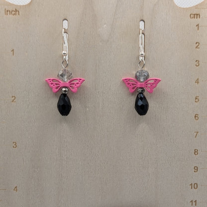 ✨Kaleidowings✨| Colorful Glass Fairy Earrings with Filigree Wings — Multiple Variations
