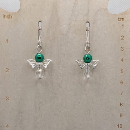 ✨Kaleidowings✨| Colorful Glass Fairy Earrings with Filigree Wings — Multiple Variations