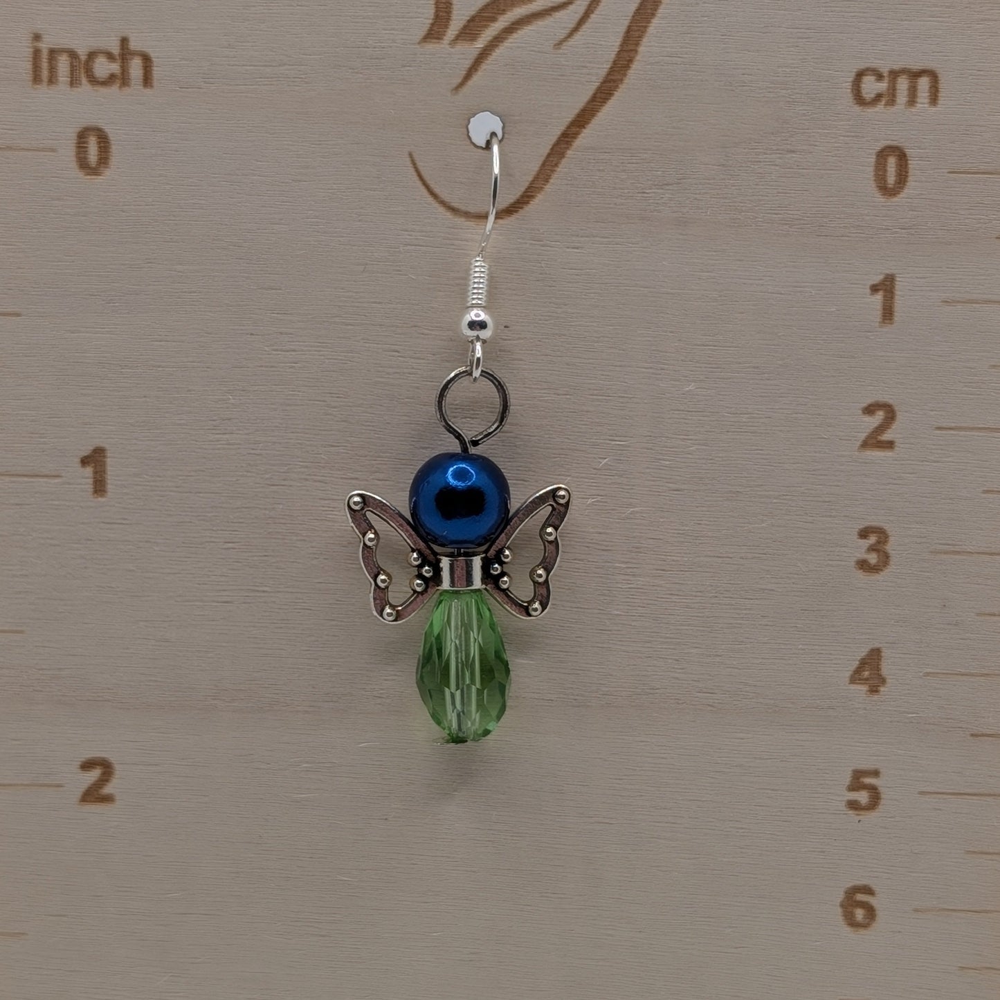 ✨The Flutterlark Trio✨| Colorful Glass Fairy Earrings with Silver Butterfly Outline Wings