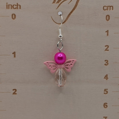 ✨Kaleidowings✨| Colorful Glass Fairy Earrings with Filigree Wings — Multiple Variations
