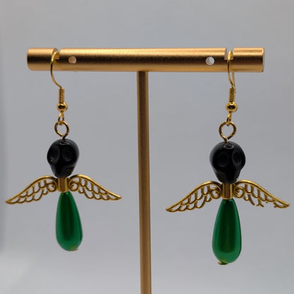 ✨The Dirgeward Flock✨ | Large Boneshee Winged Skull Earrings in 14 Variations