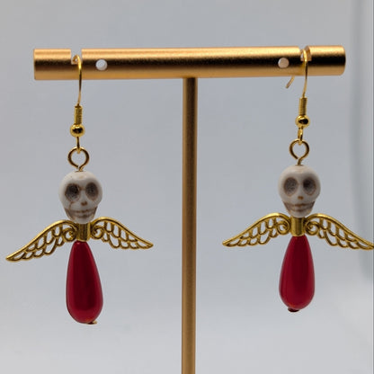 ✨The Dirgeward Flock✨ | Large Boneshee Winged Skull Earrings in 14 Variations