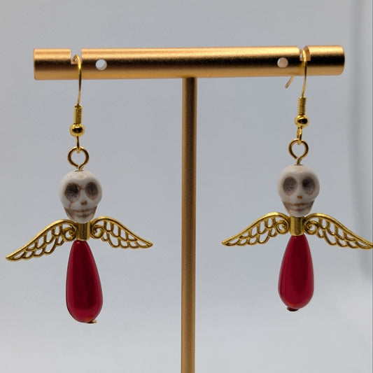 ✨The Dirgeward Flock✨ | Large Boneshee Winged Skull Earrings in 14 Variations