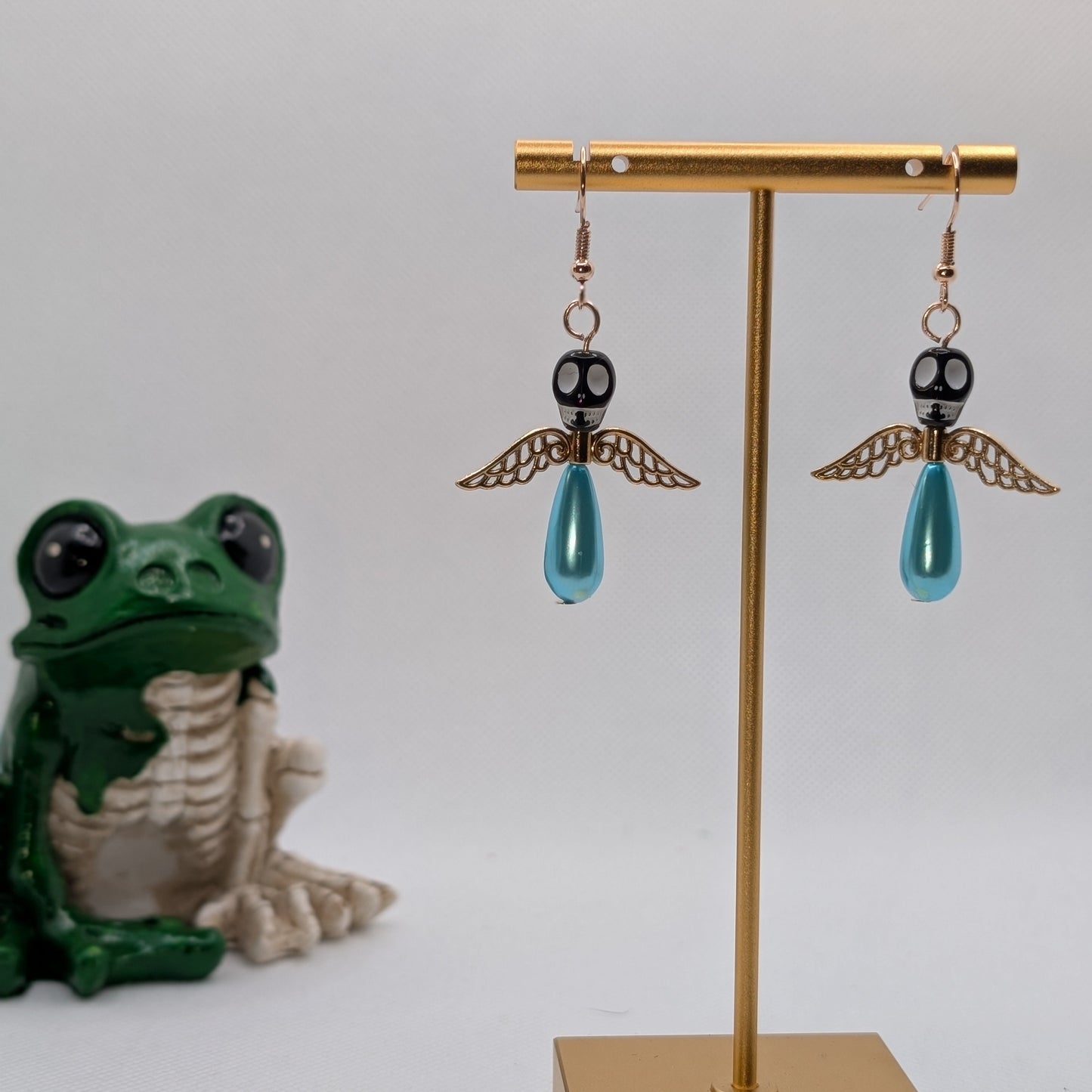 ✨The Dirgeward Flock✨ | Large Boneshee Winged Skull Earrings in 14 Variations