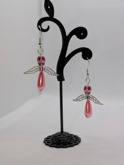 ✨The Dirgeward Flock✨ | Large Boneshee Winged Skull Earrings in 14 Variations