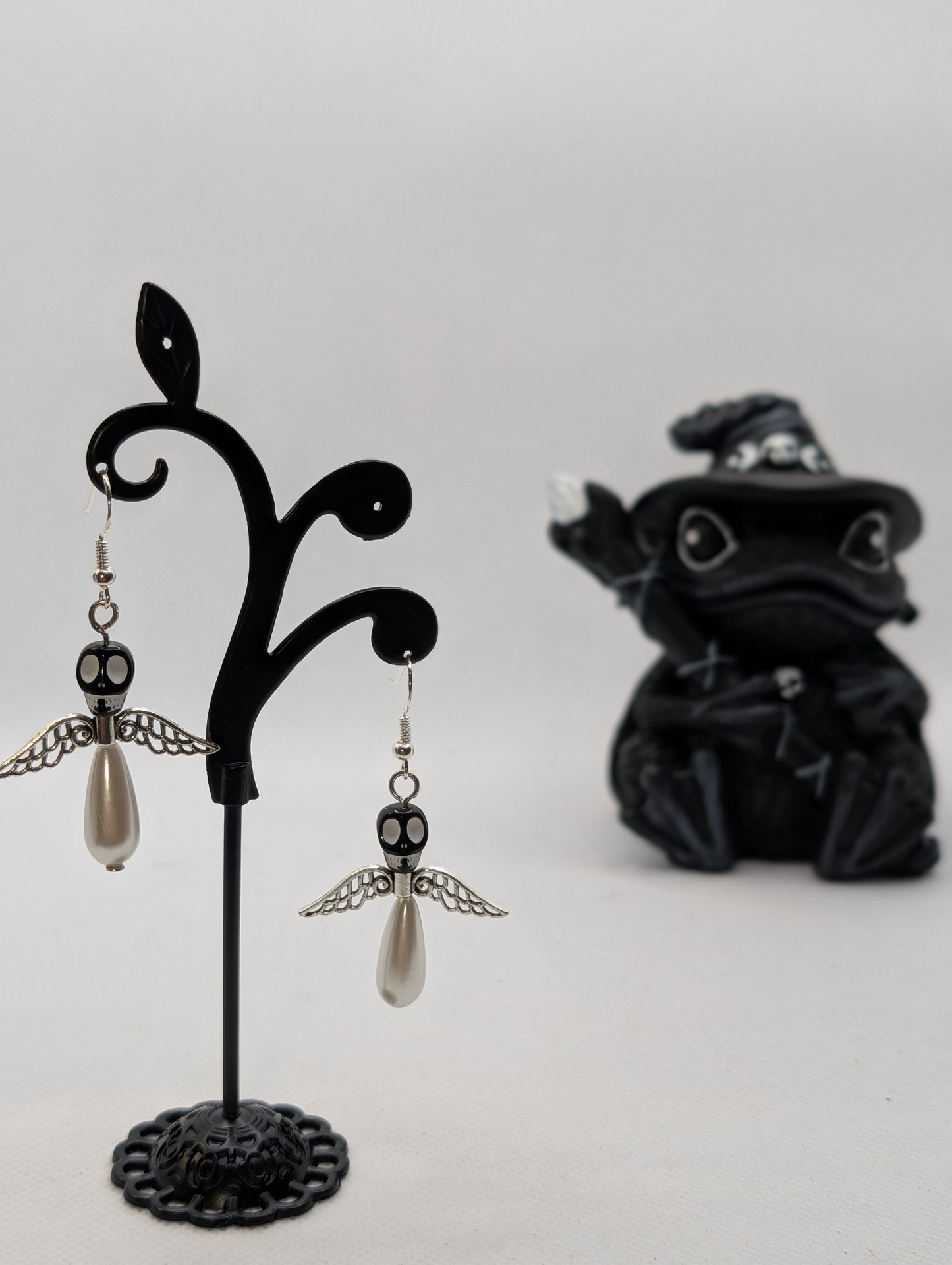 ✨The Dirgeward Flock✨ | Large Boneshee Winged Skull Earrings in 14 Variations