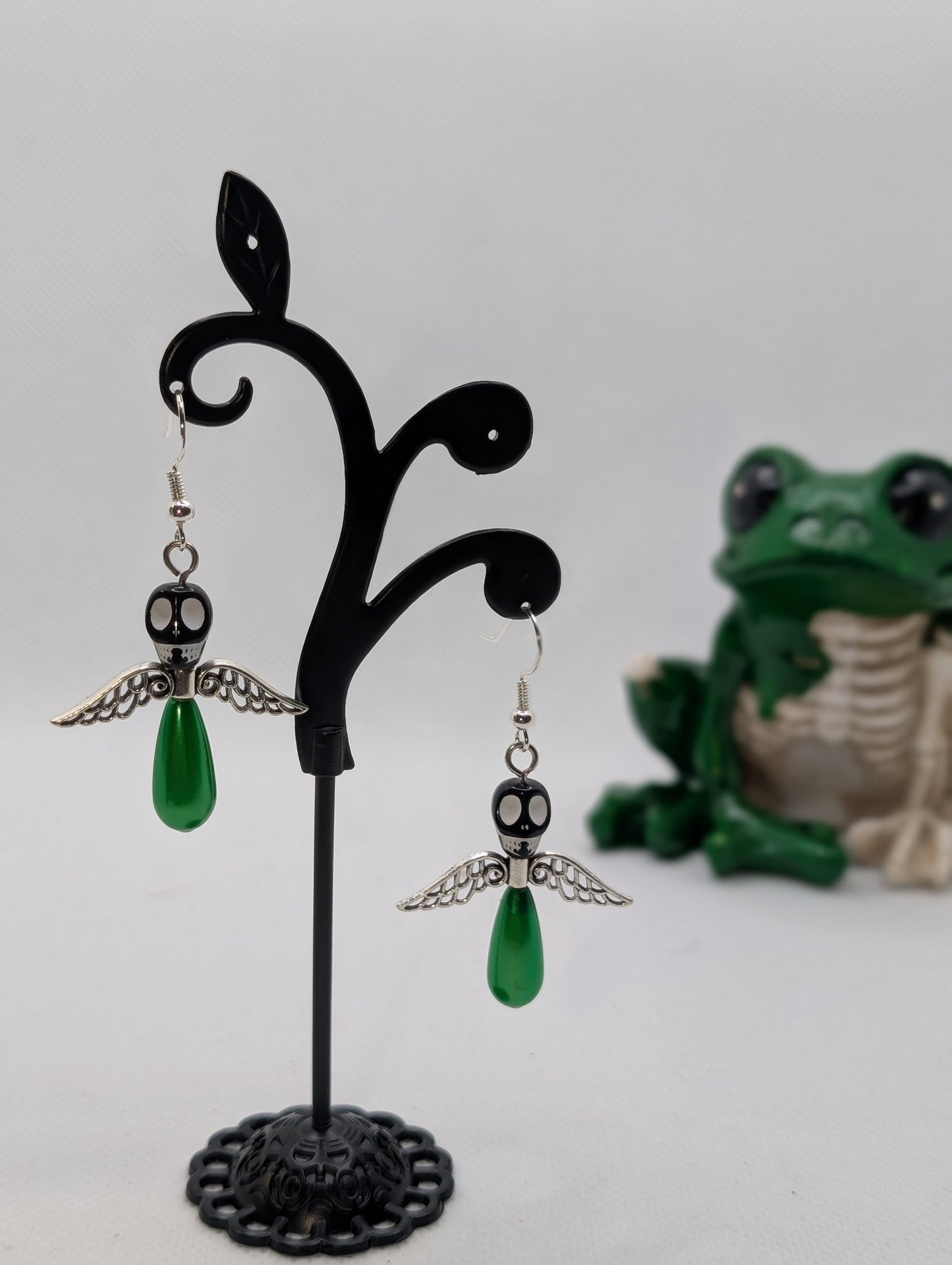 ✨The Dirgeward Flock✨ | Large Boneshee Winged Skull Earrings in 14 Variations