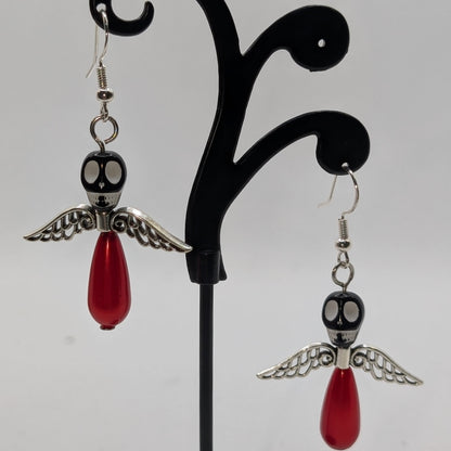 ✨The Dirgeward Flock✨ | Large Boneshee Winged Skull Earrings in 14 Variations
