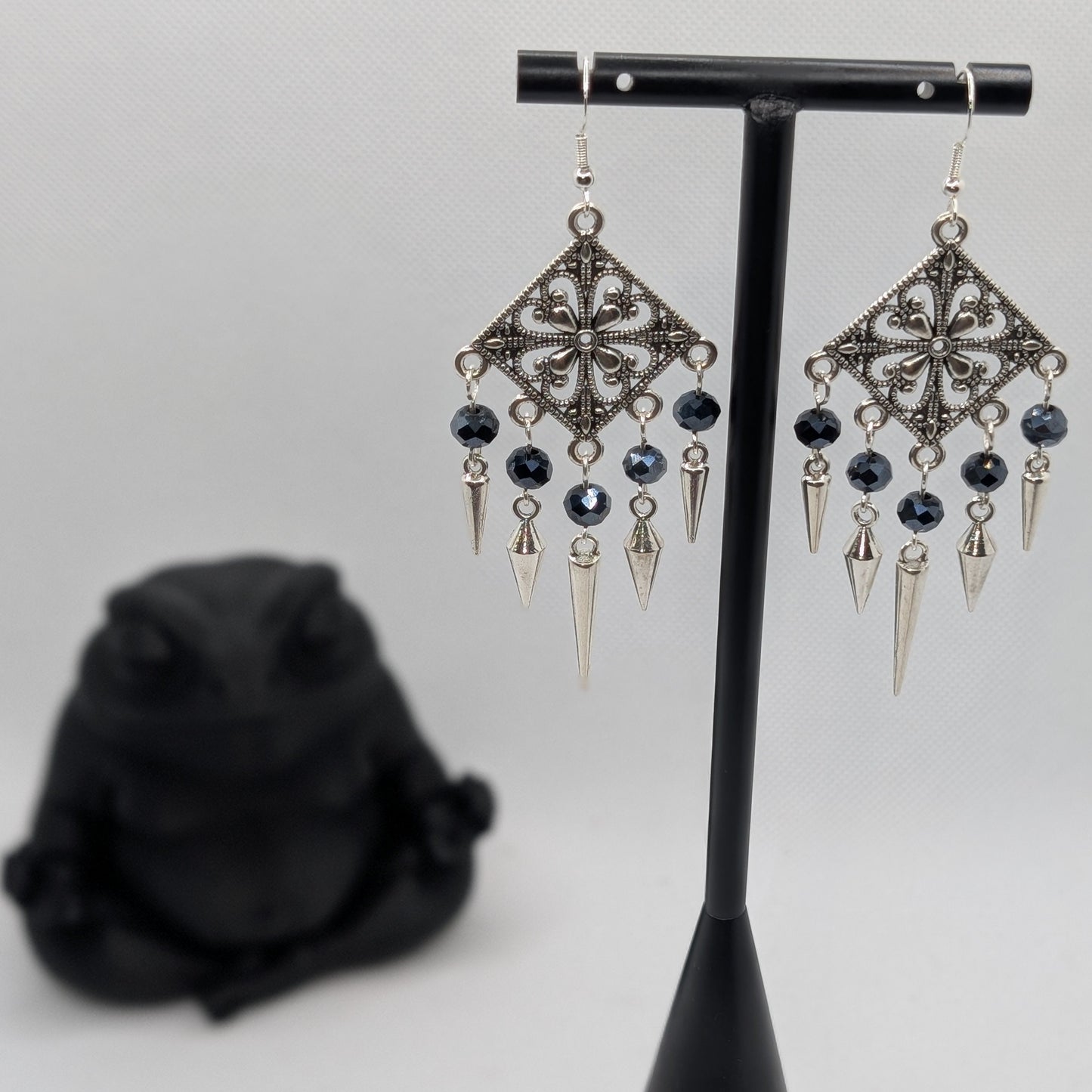 ✨Clovertrap✨ | Clover Filigree Spike Chandelier Earrings
