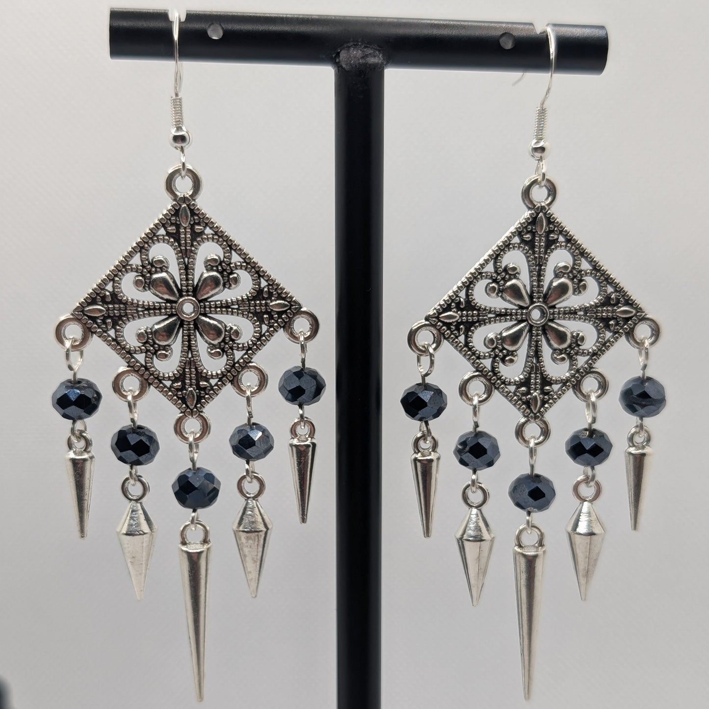 ✨Clovertrap✨ | Clover Filigree Spike Chandelier Earrings