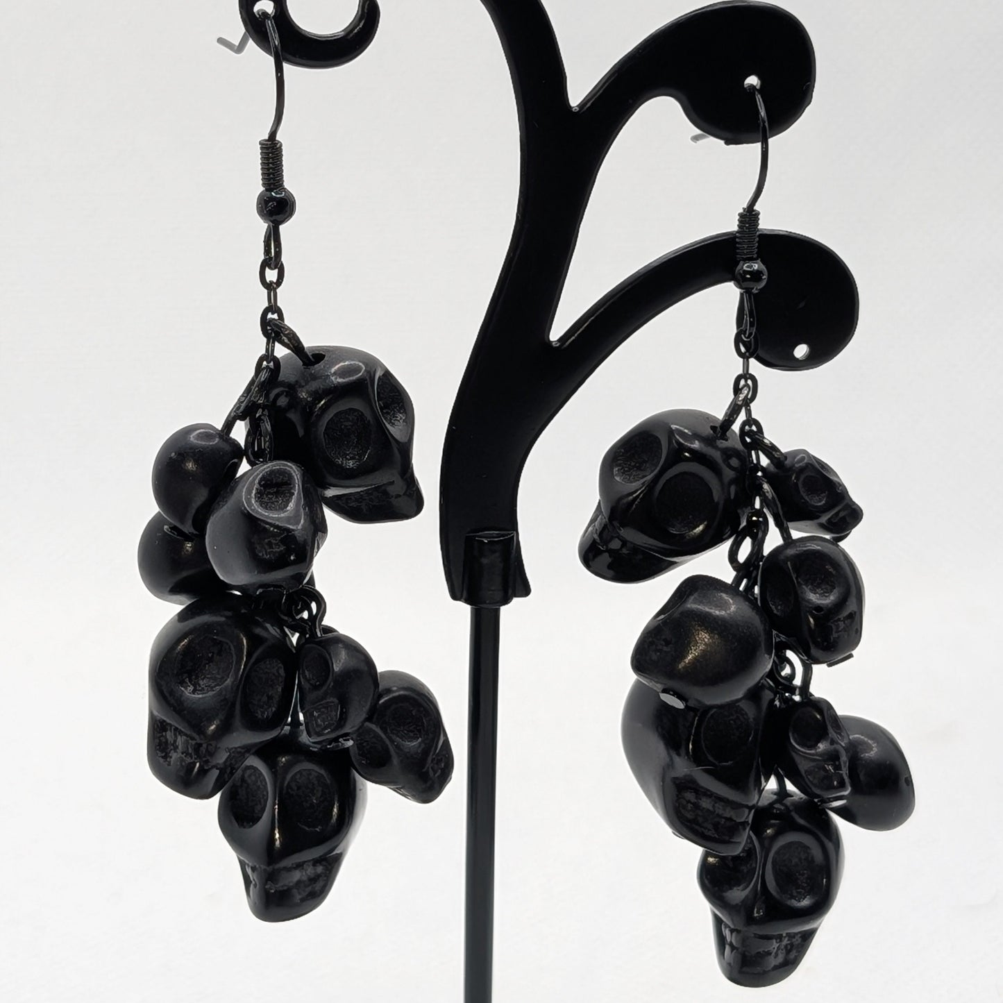 ✨Grave Rattlers✨| Skull Cascade Statement Earrings