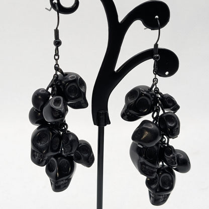 ✨Grave Rattlers✨| Skull Cascade Statement Earrings