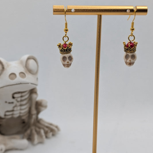 ✨The Crownfallen✨| Crowned Skull Earrings