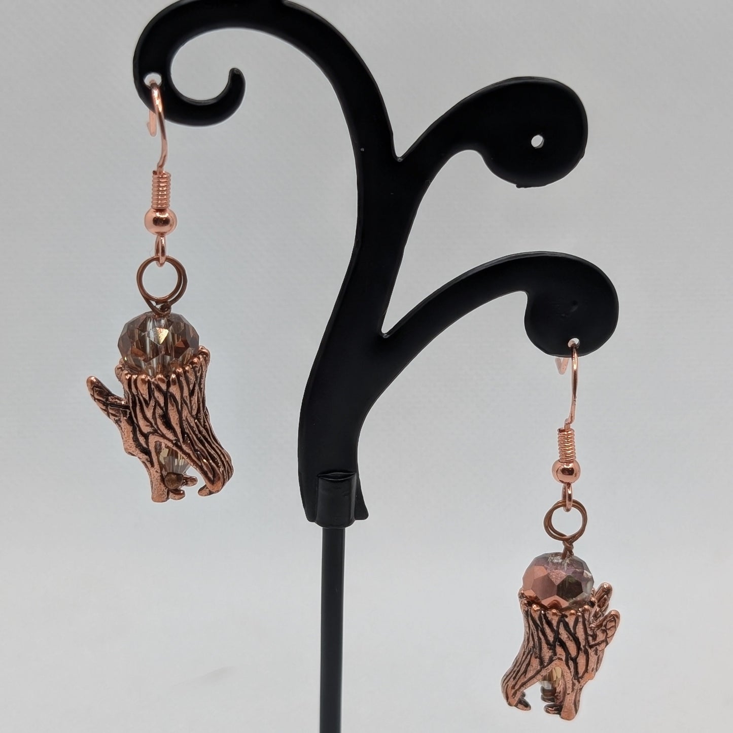 ✨The Silkfang Pack✨| Mythic Wolf Earrings in Crystal, Metal, and Gemstone