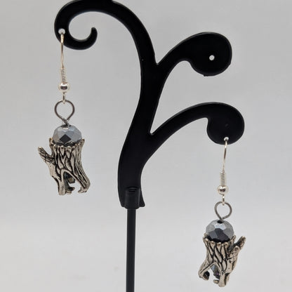 ✨The Silkfang Pack✨| Mythic Wolf Earrings in Crystal, Metal, and Gemstone