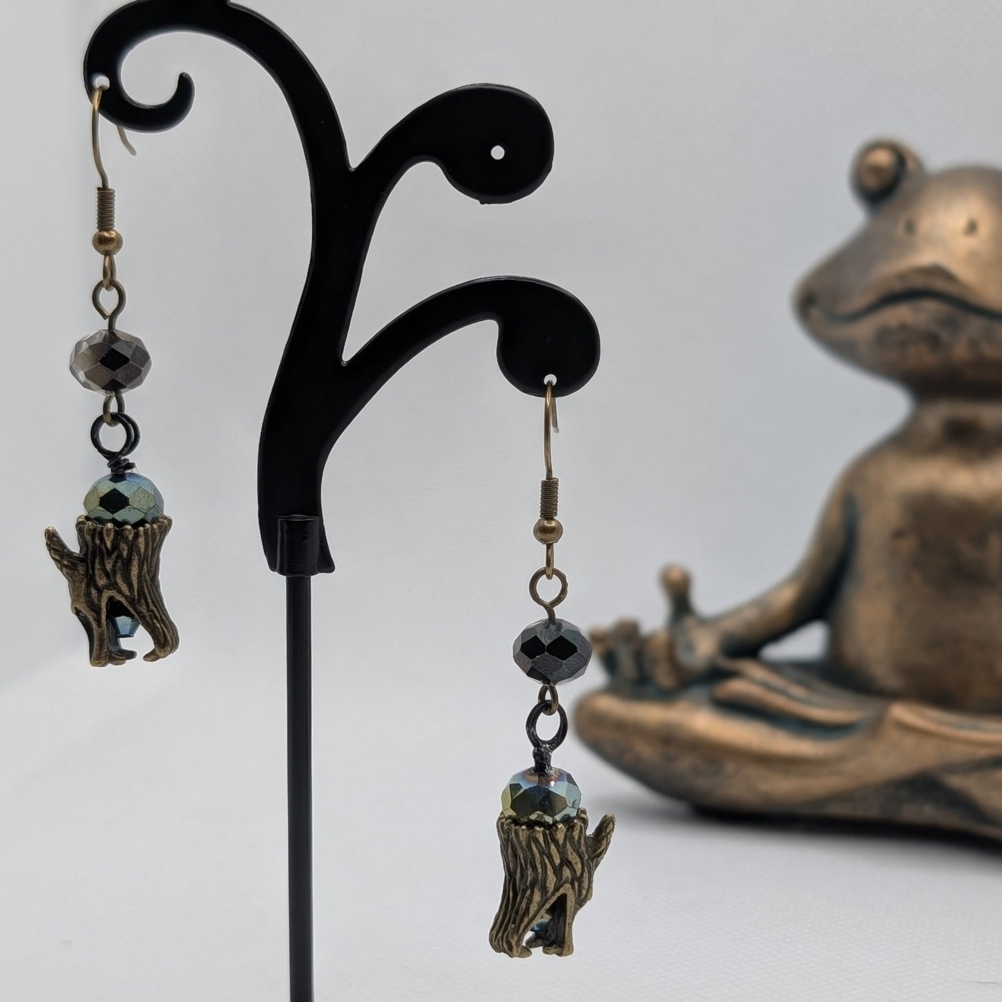 ✨The Silkfang Pack✨| Mythic Wolf Earrings in Crystal, Metal, and Gemstone