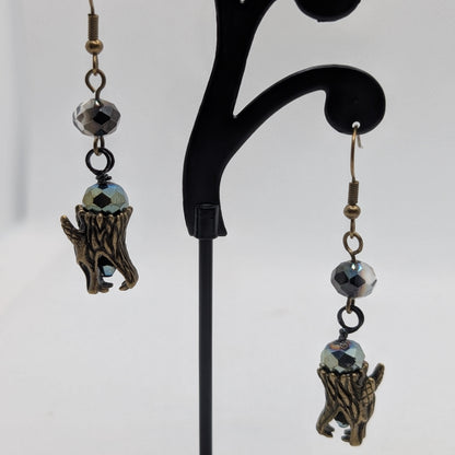 ✨The Silkfang Pack✨| Mythic Wolf Earrings in Crystal, Metal, and Gemstone