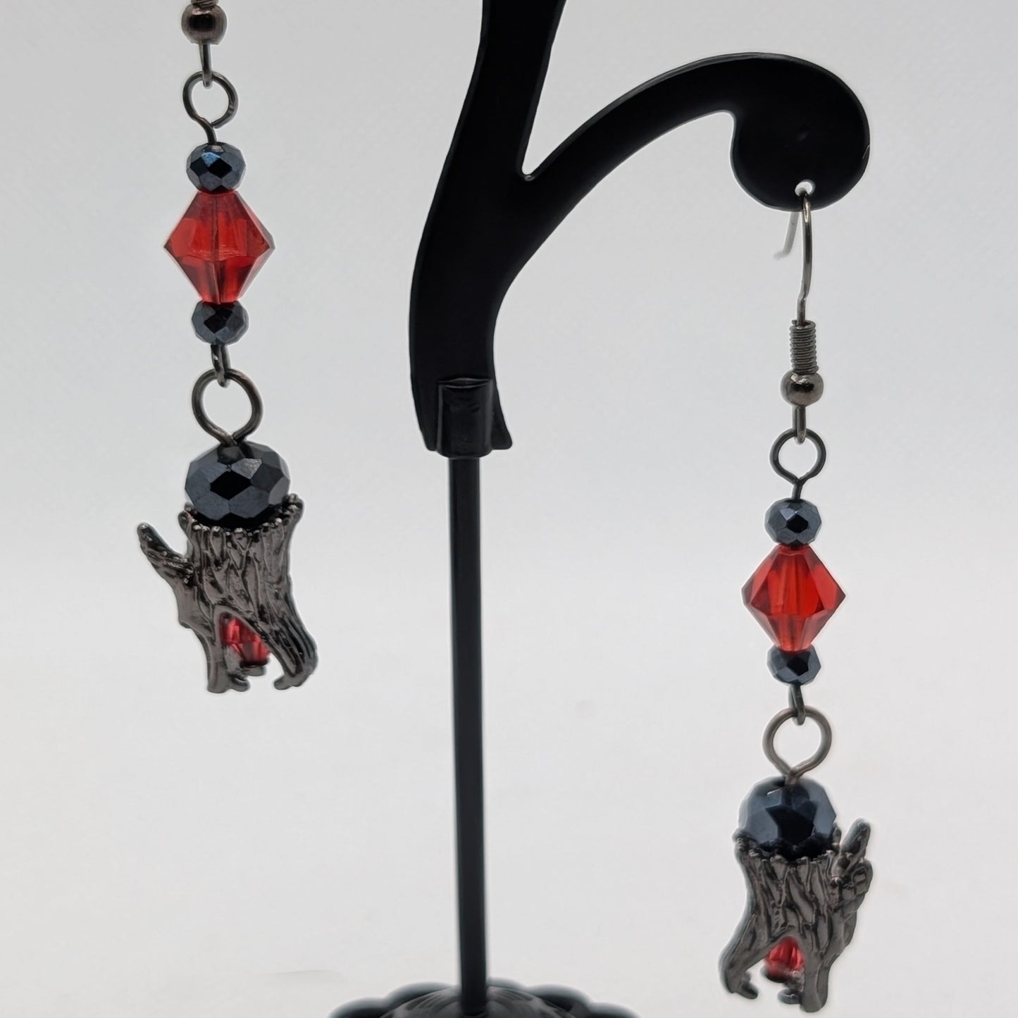 ✨The Silkfang Pack✨| Mythic Wolf Earrings in Crystal, Metal, and Gemstone