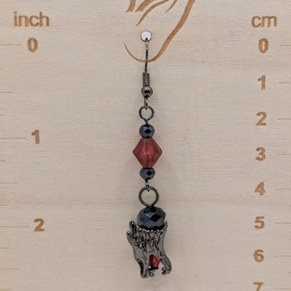 ✨The Silkfang Pack✨| Mythic Wolf Earrings in Crystal, Metal, and Gemstone