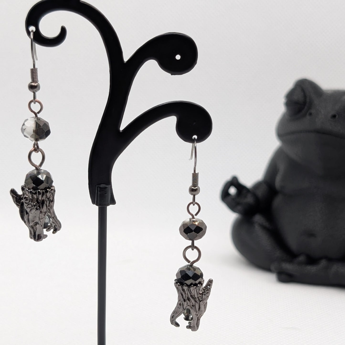 ✨The Silkfang Pack✨| Mythic Wolf Earrings in Crystal, Metal, and Gemstone