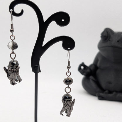 ✨The Silkfang Pack✨| Mythic Wolf Earrings in Crystal, Metal, and Gemstone