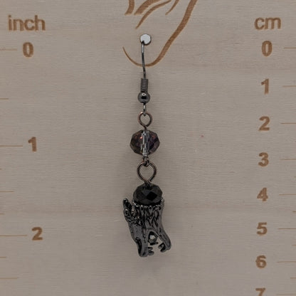 ✨The Silkfang Pack✨| Mythic Wolf Earrings in Crystal, Metal, and Gemstone