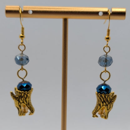 ✨The Silkfang Pack✨| Mythic Wolf Earrings in Crystal, Metal, and Gemstone