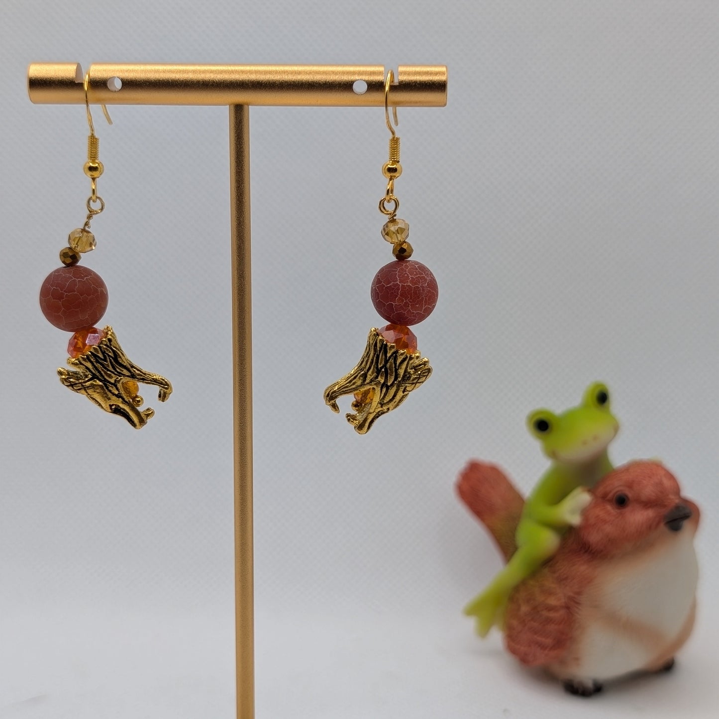 ✨The Silkfang Pack✨| Mythic Wolf Earrings in Crystal, Metal, and Gemstone