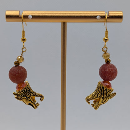 ✨The Silkfang Pack✨| Mythic Wolf Earrings in Crystal, Metal, and Gemstone