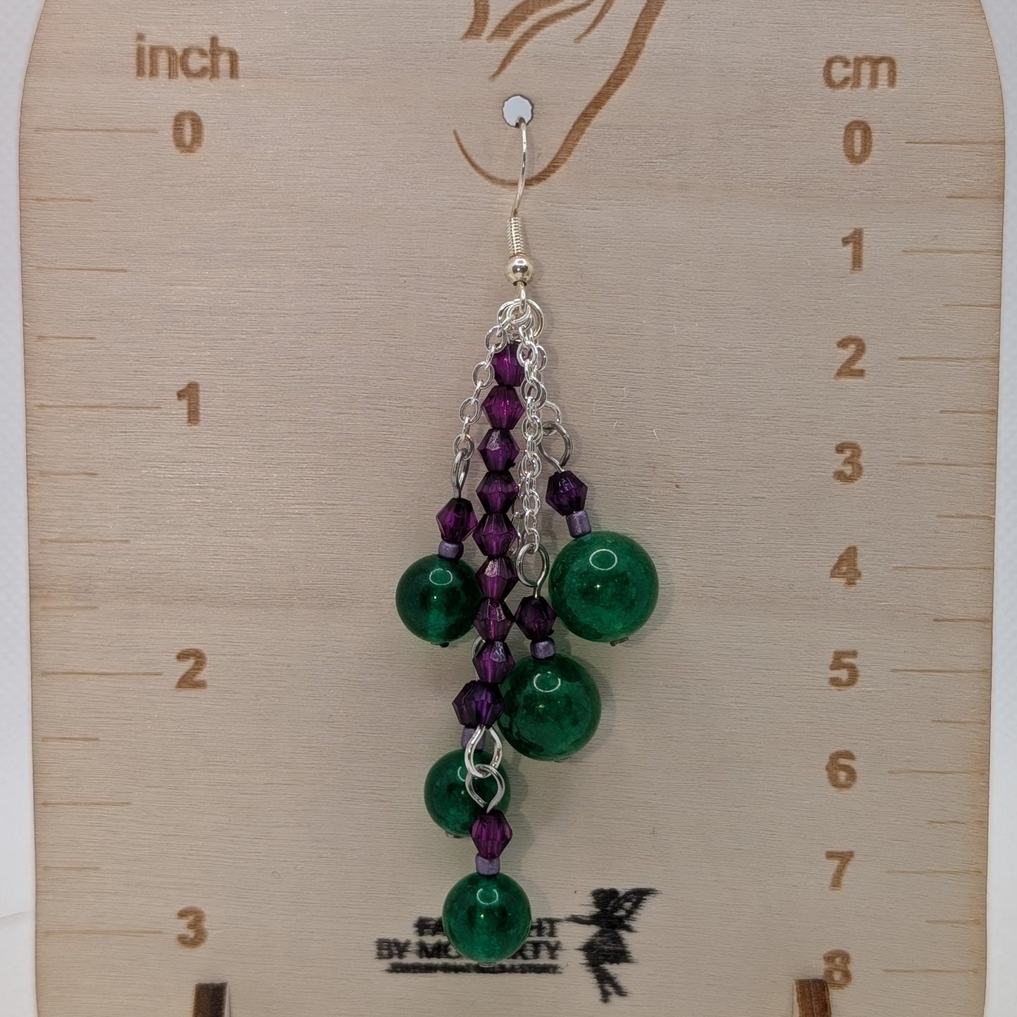 ✨Sugardrop Sprouts✨| Green Jade & Crystal Dangle Earrings