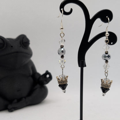 ✨The Borrowed Crowns✨| Crystal Crown Drop Earrings