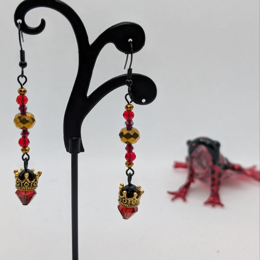 ✨The Borrowed Crowns✨| Crystal Crown Drop Earrings