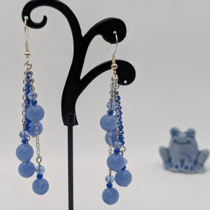 ✨Mooncurrent Faelights✨| Glow-in-the-Dark Blue Cascade Earrings