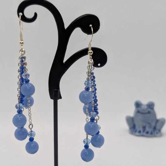 ✨Mooncurrent Faelights✨| Glow-in-the-Dark Blue Cascade Earrings