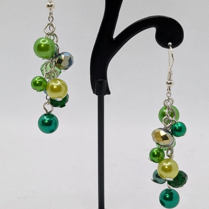 ✨Summersun Streamer✨| Green & Gold Cluster Earrings