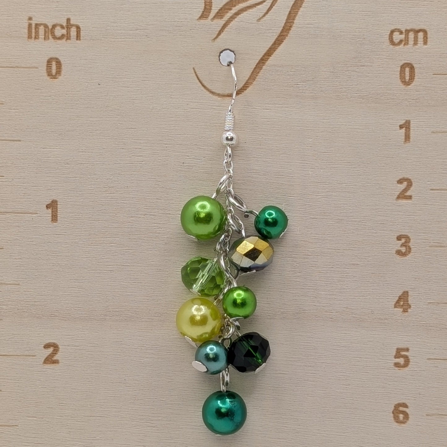 ✨Summersun Streamer✨| Green & Gold Cluster Earrings