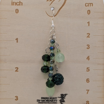 ✨Fernfrolic Cascade✨| Forest Green Chandelier Earrings