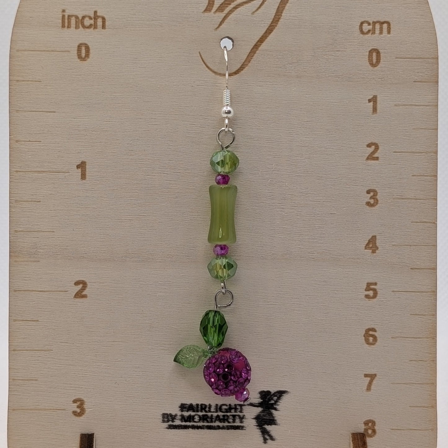 ✨Faefruit Giftvines✨| Fuschine Berry & Green Crystal Vine Dangles