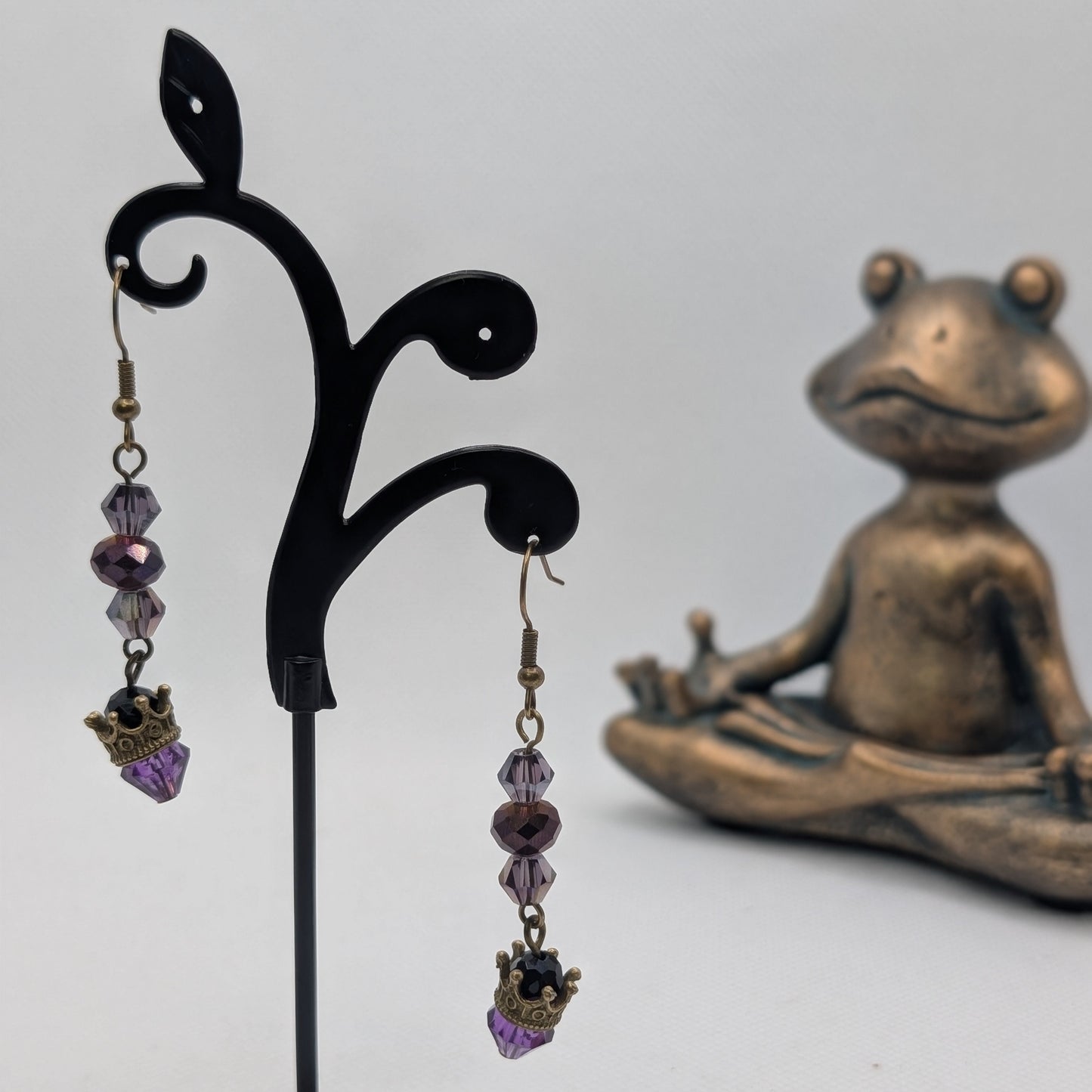 ✨The Borrowed Crowns✨| Crystal Crown Drop Earrings