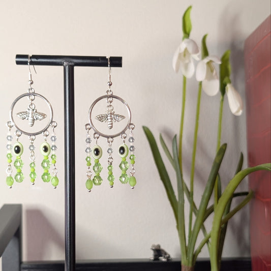 ✨Buzzsquint✨| Bee & Green-Eyed Squintae Watcher Earrings