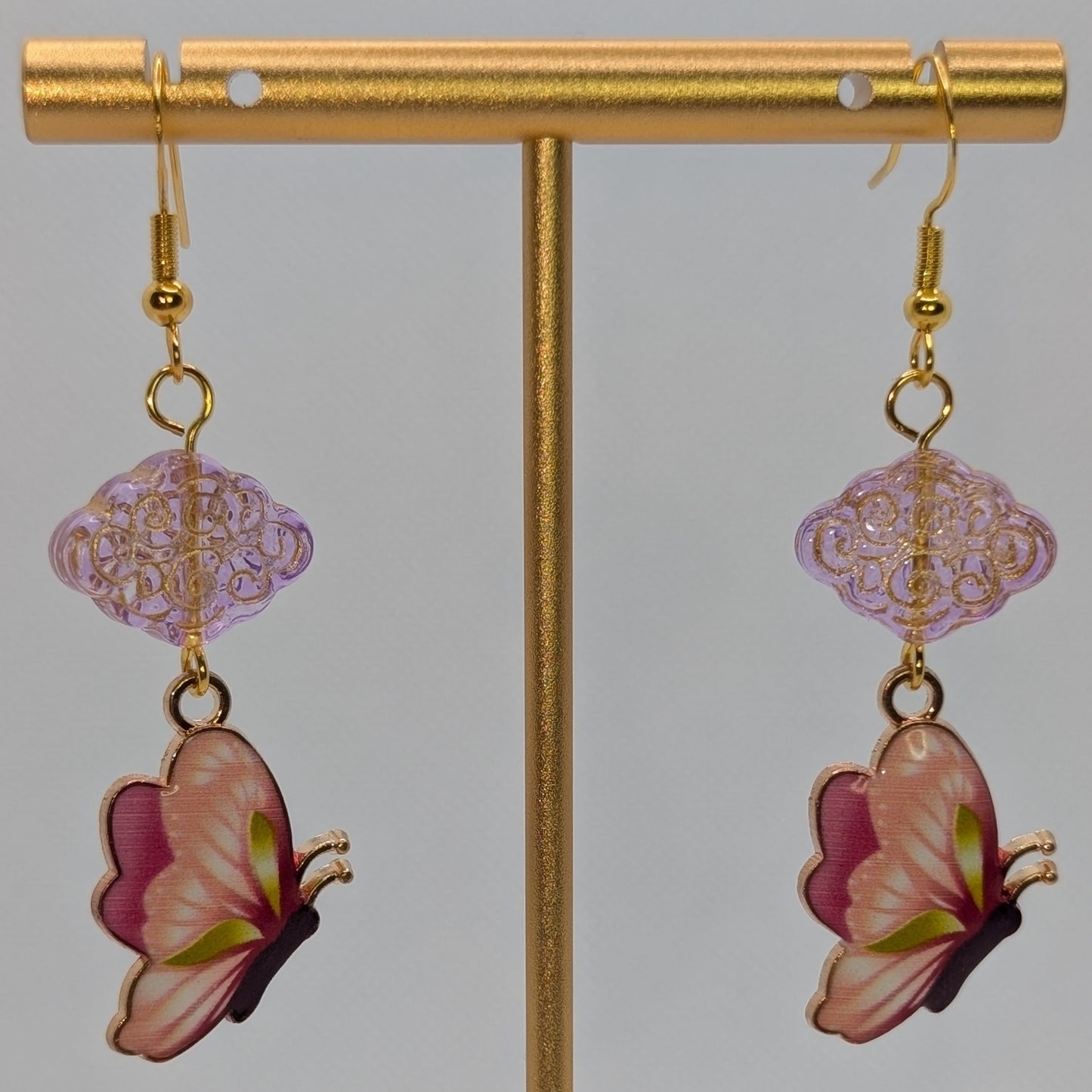 ✨Blushmira✨| Pink & Lavender Butterfly Earrings