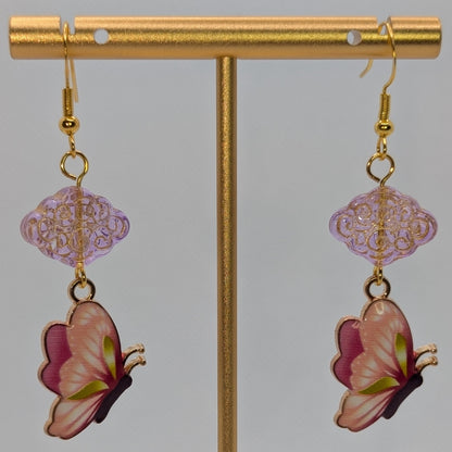 ✨Blushmira✨| Pink & Lavender Butterfly Earrings