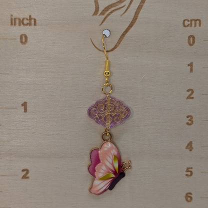 ✨Blushmira✨| Pink & Lavender Butterfly Earrings
